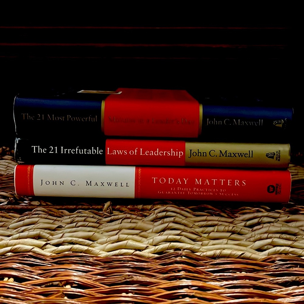Three hardcover John Maxwell nonfiction leadership books